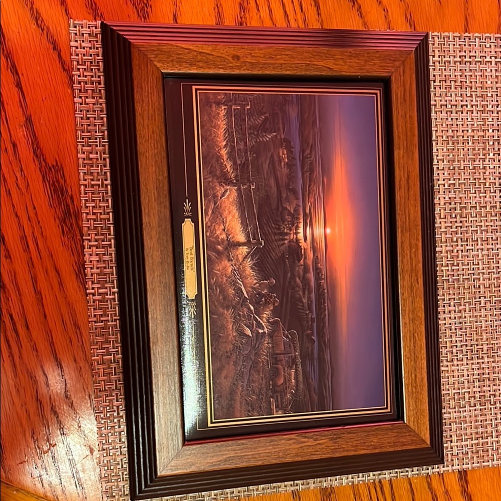 Elegant Brown Framed Art Piece